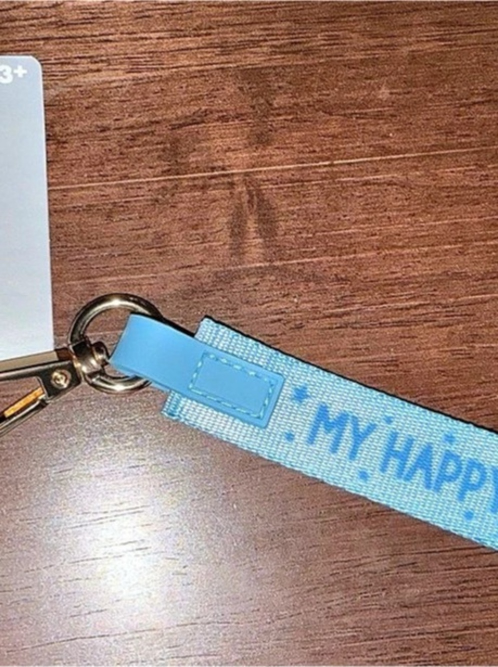 Disney My Happy Place Wristlet Strap Keychain Blue